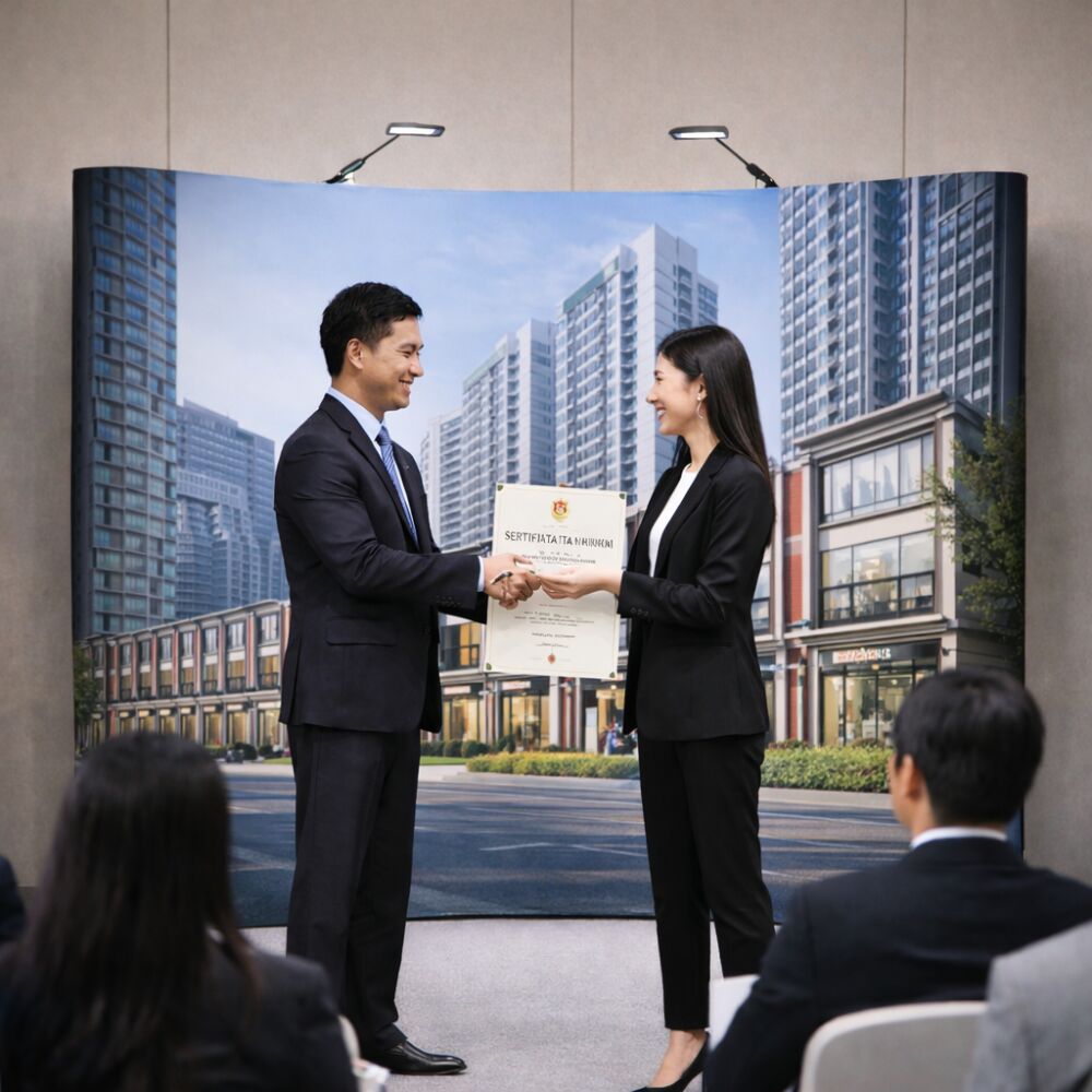 Backwall Portable 3x3 Curve Laminasi Matte