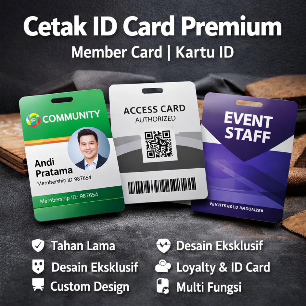 Cetak ID Card Premium | Member Card | Kartu ID