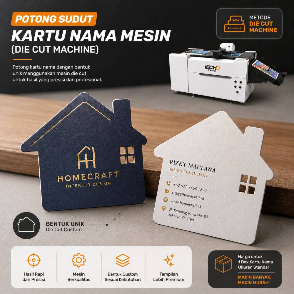 Potong Sudut HUK Kartu Nama MESIN (ROUNDED CORNER)