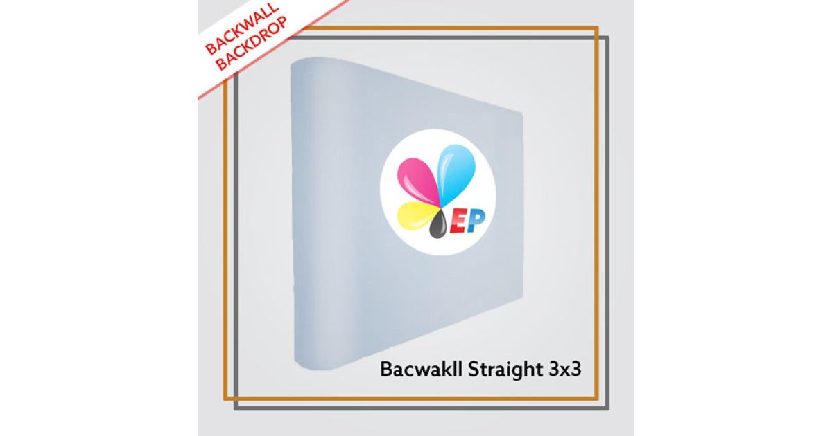 Backwall Portable 3x3 Straight Laminasi Glossy