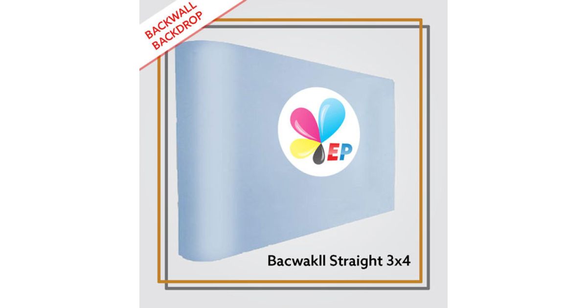 Backwall Portable 3x4 Straight Laminasi Matte