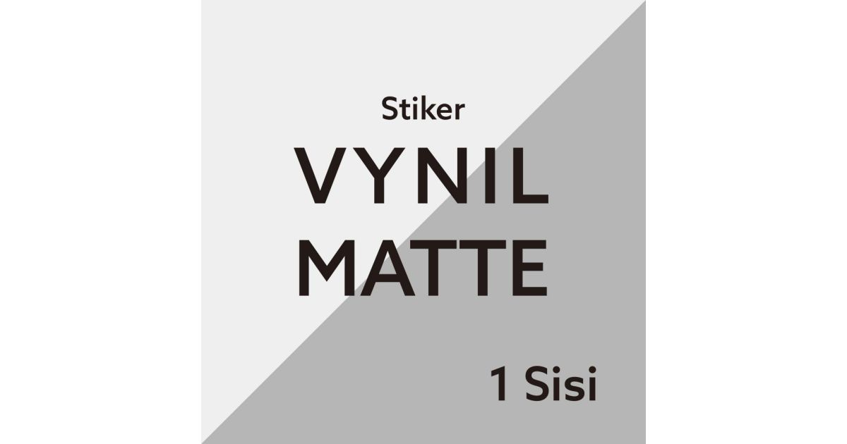 Cetak Digital A3 1 Sisi Stiker Vynil Matte
