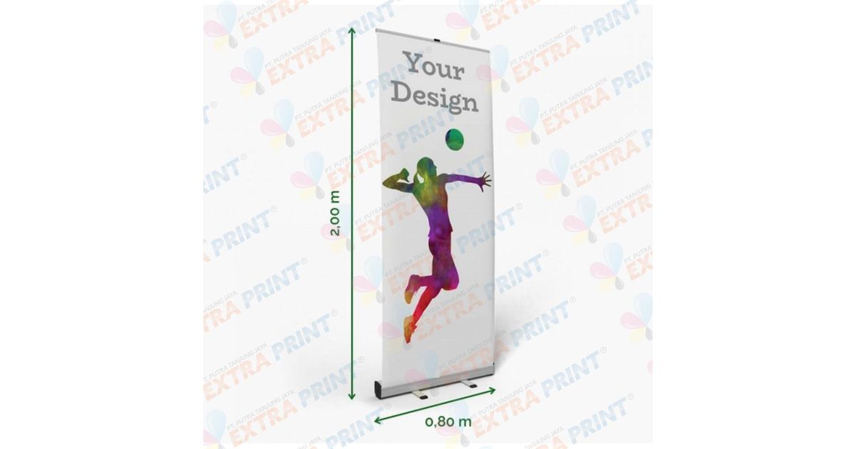 Cetak Roll Up Banner 80x200 cm Albatros Laminating Matte