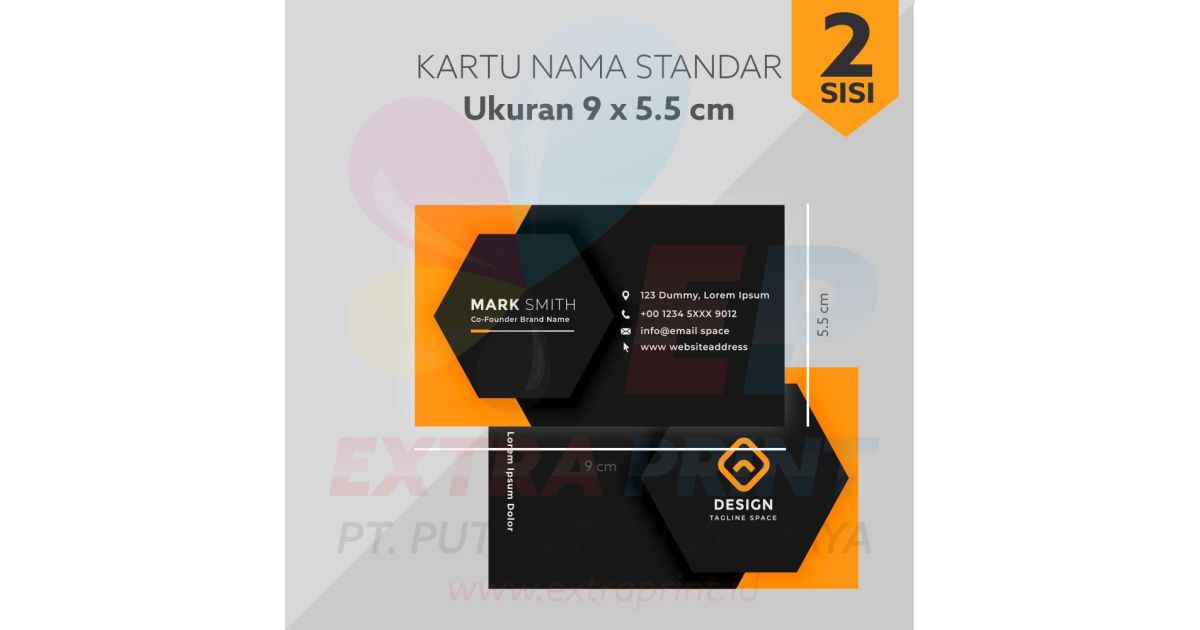 Kartu Nama 2 Muka BW 250g