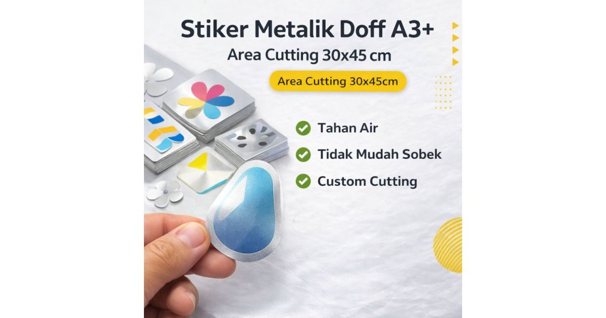 Print & Cut Stiker Metalik Doff A3+