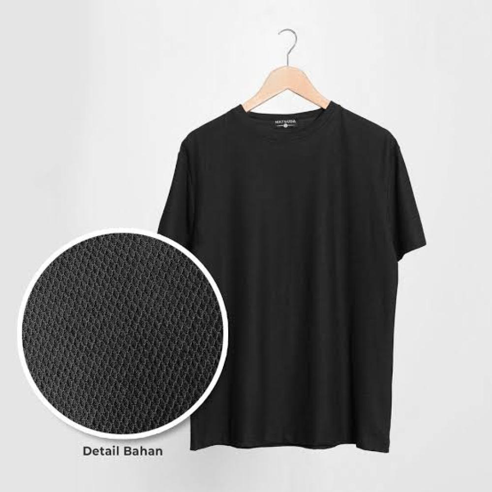 Kaos Cotton 24s Hitam - 4XL