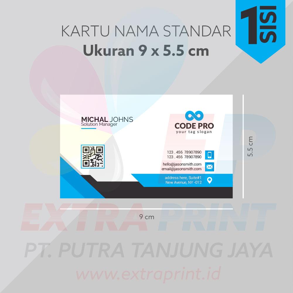Kartu Nama 1 Muka Ivory 250g