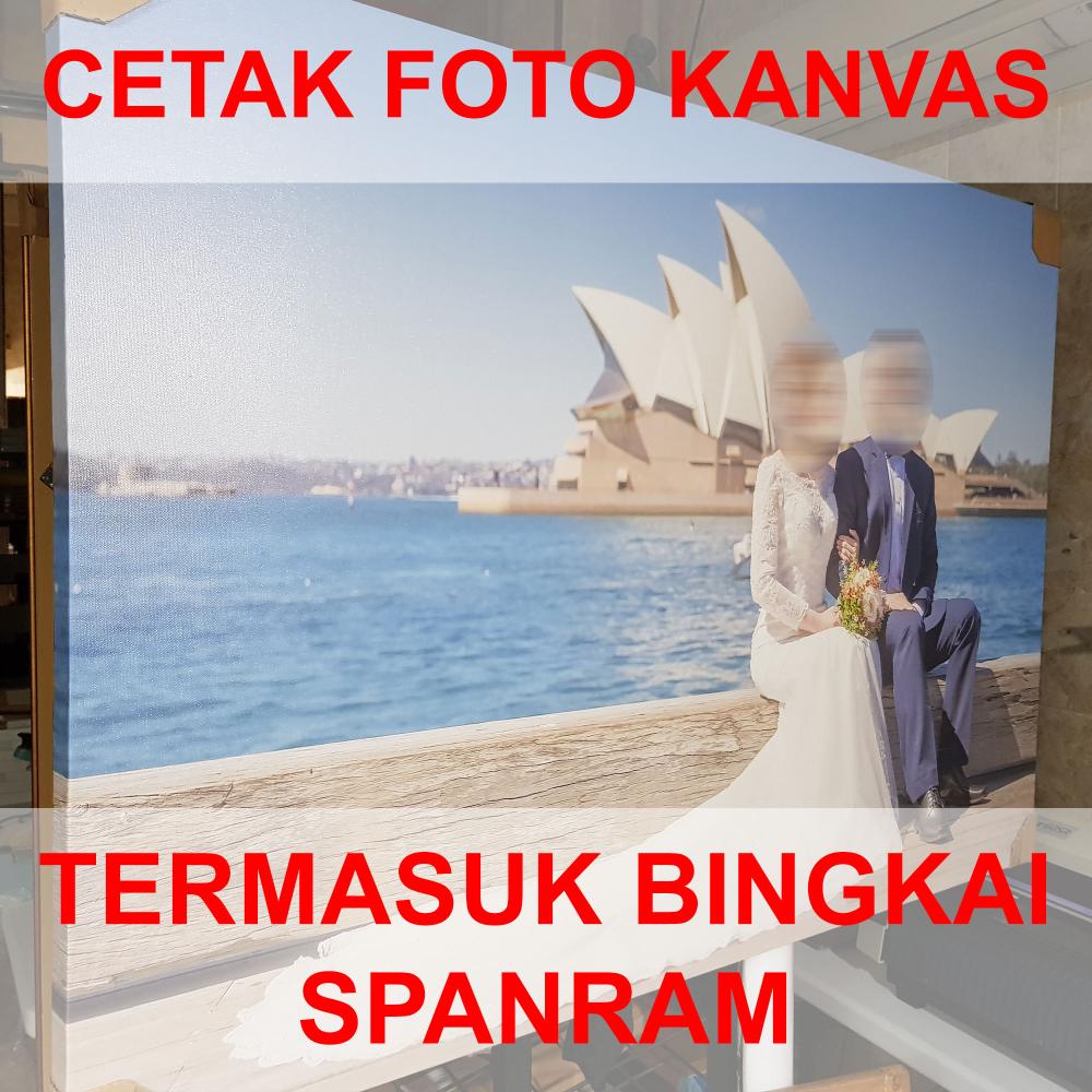 Paket Print Kanvas + Spanram 60x90 cm – Cetak Foto Custom Siap Pajang